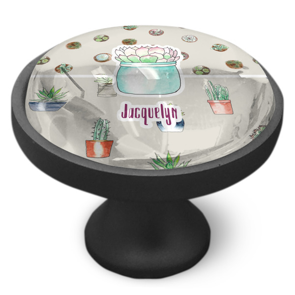 Cactus Cabinet Knob - Black - Side