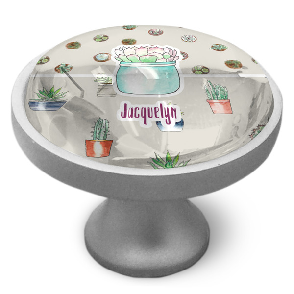 Cactus Cabinet Knob - Nickel - Side