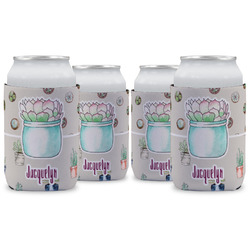 Cactus Can Cooler (12 oz) - Set of 4 w/ Name or Text