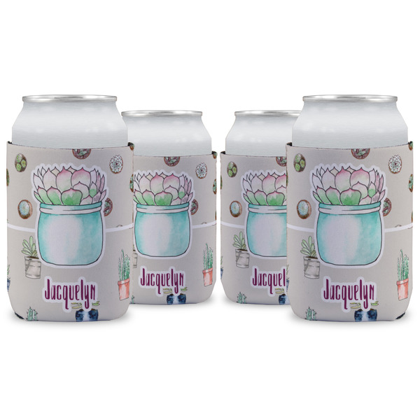 Custom Cactus Can Cooler (12 oz) - Set of 4 w/ Name or Text