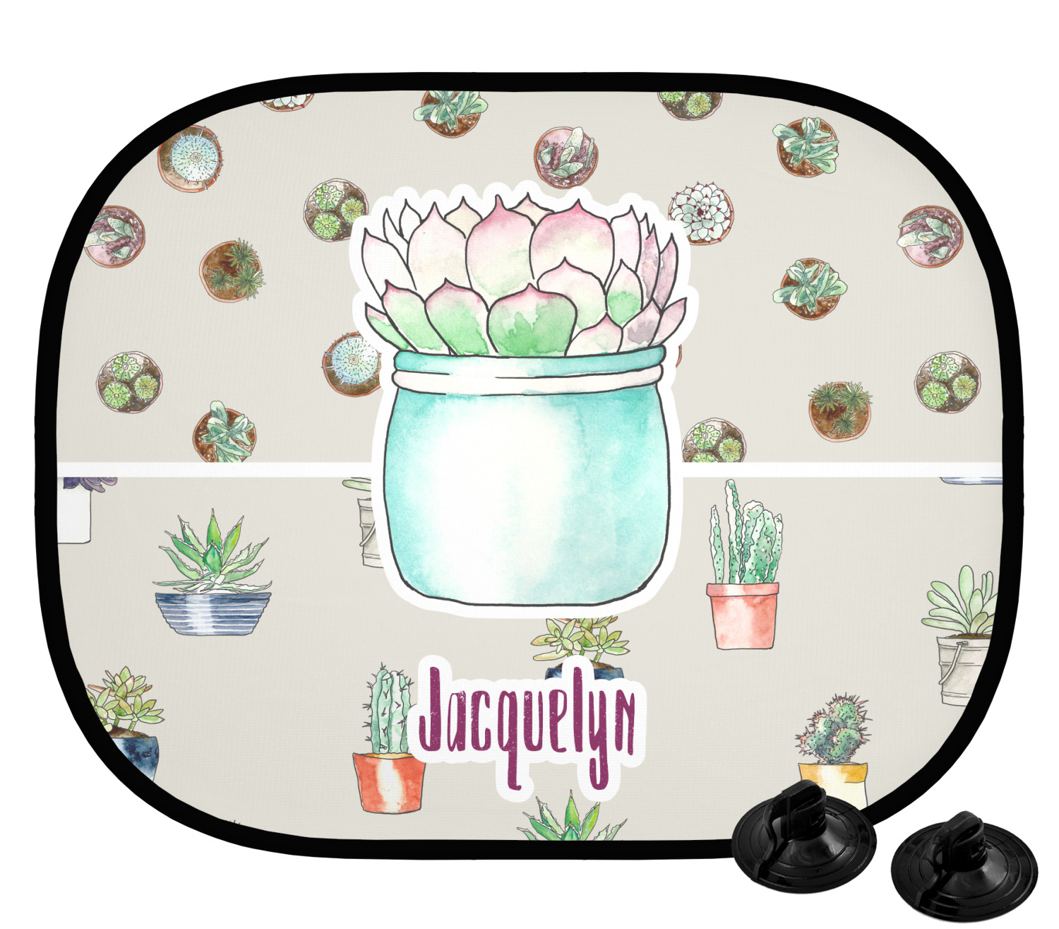 Custom Cactus Car Side Window Sun Shade (Personalized) YouCustomizeIt