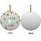 Cactus Ceramic Flat Ornament - Circle Front & Back (APPROVAL)
