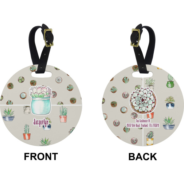 Cactus Circle Luggage Tag (Front + Back)