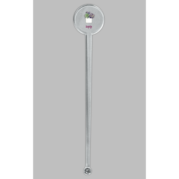 Cactus Clear Plastic 7" Stir Stick - Round - Single Stick