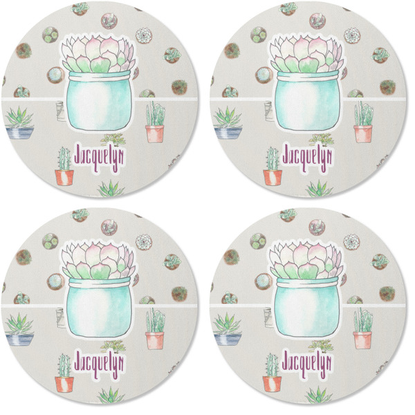Cactus Coaster Round Rubber Back - Apvl