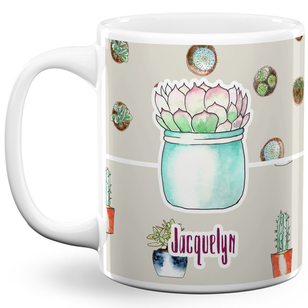 Custom Cactus 11 Oz Coffee Mug - White (Personalized)