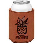 Cactus Leatherette Can Sleeve - Single Sided (Personalized)
