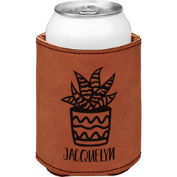 Cactus Leatherette Can Sleeve - Single Sided (Personalized)