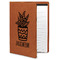 Cactus Cognac Leatherette Portfolios with Notepad - Large - Main