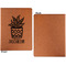 Cactus Cognac Leatherette Portfolios with Notepad - Large - Single Sided - Apvl