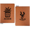 Cactus Cognac Leatherette Portfolios with Notepad - Small - Double Sided- Apvl
