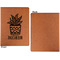 Cactus Cognac Leatherette Portfolios with Notepad - Small - Single Sided- Apvl