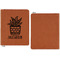 Cactus Cognac Leatherette Zipper Portfolios with Notepad - Single Sided - Apvl