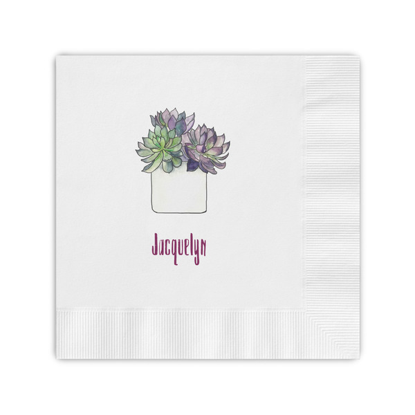 Custom Cactus Coined Cocktail Napkins (Personalized)