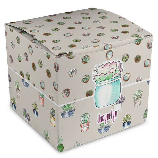 Custom Cactus Cube Favor Gift Boxes (Personalized)