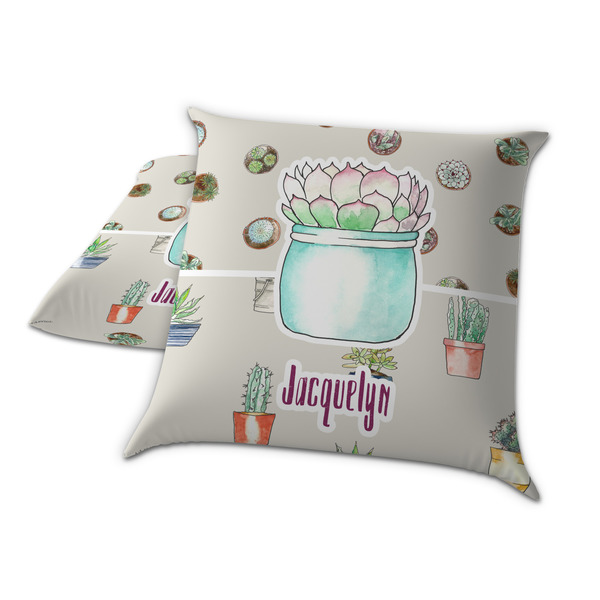 Cactus Decorative Pillow Case - TWO