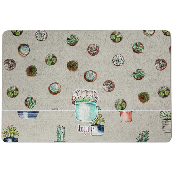 Custom Cactus Dog Food Mat w/ Name or Text