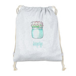 Cactus Drawstring Backpack - Sweatshirt Fleece - Double Sided (Personalized)