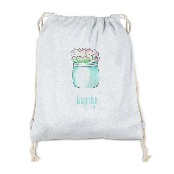 Custom Cactus Drawstring Backpack - Sweatshirt Fleece - Double Sided (Personalized)