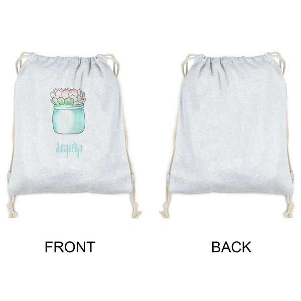 Cactus Drawstring Backpacks - Sweatshirt Fleece - Single Sided - APPROVAL