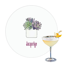 Cactus Printed Drink Topper - 3.25" (Personalized)