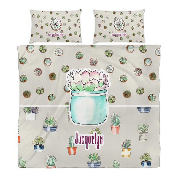 Cactus Duvet Cover Set - King - Alt Approval