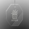 Cactus Engraved Glass Ornament - Octagon (Personalized)