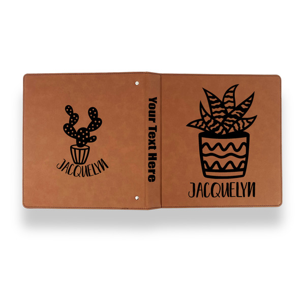 Cactus Leather Binder - 1" - Rawhide - Back Spine Front View