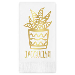 Cactus Guest Napkins - Foil Stamped (Personalized)