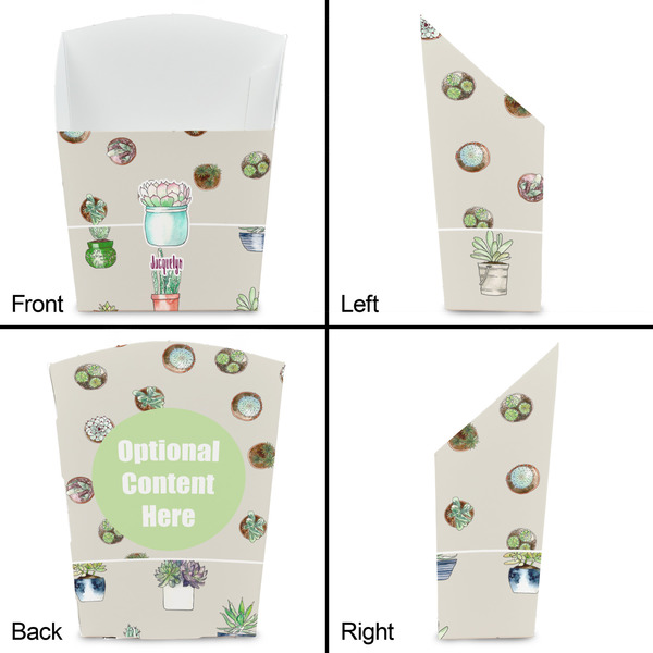 Cactus French Fry Favor Box - Front & Back View