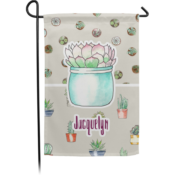 Custom Cactus Small Garden Flag - Double Sided w/ Name or Text