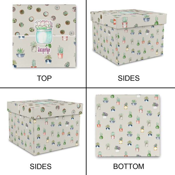 Cactus Gift Boxes with Lid - Canvas Wrapped - Large - Approval