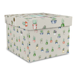 Cactus Gift Box with Lid - Canvas Wrapped - Large (Personalized)