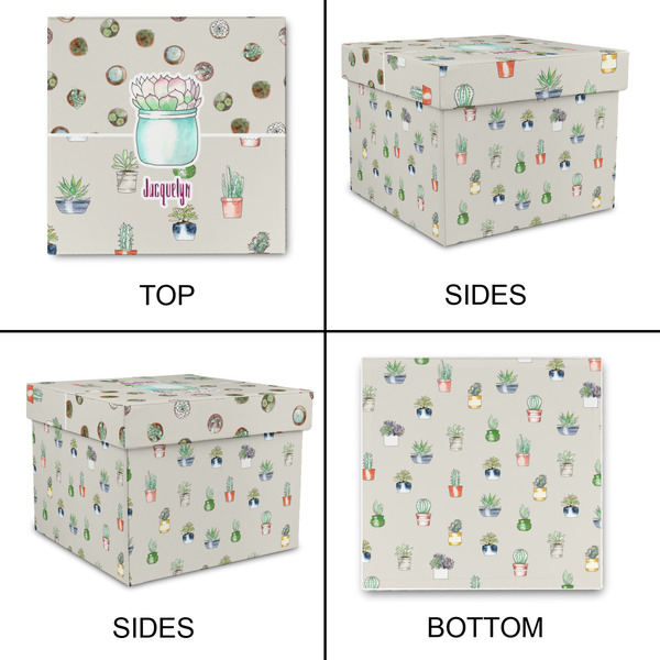 Cactus Gift Boxes with Lid - Canvas Wrapped - Medium - Approval