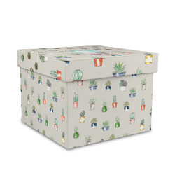 Cactus Gift Box with Lid - Canvas Wrapped - Medium (Personalized)