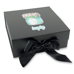 Cactus Gift Box with Magnetic Lid - Black (Personalized)
