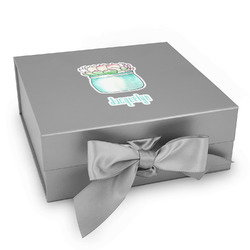 Cactus Gift Box with Magnetic Lid - Silver (Personalized)