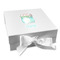 Cactus Gift Boxes with Magnetic Lid - White - Front