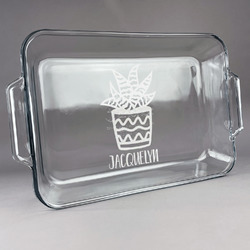 Cactus Glass Baking Dish - 13in x 9in (Personalized)
