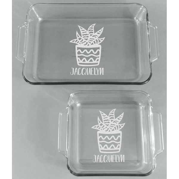 Cactus Glass Baking Dish Set - FRONT