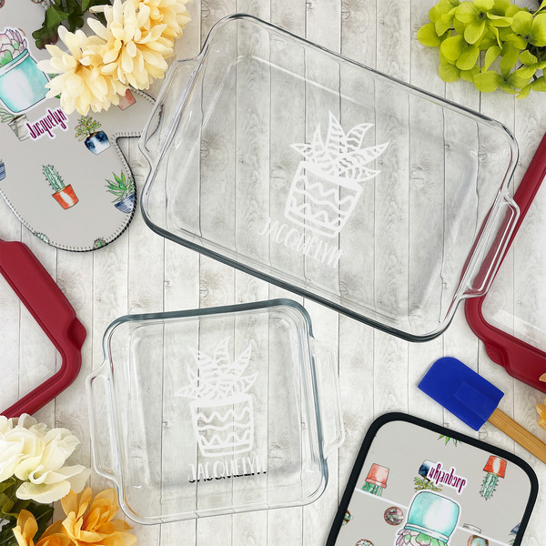 Cactus Glass Baking Dish Set - LIFESTYLE