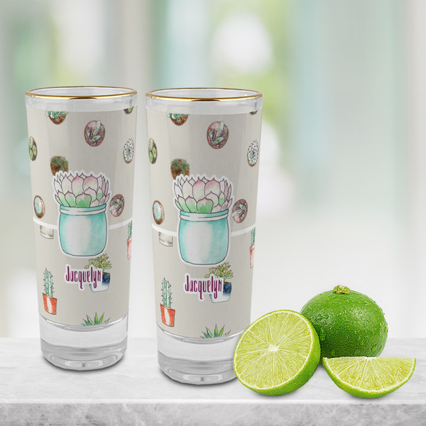 Cactus Glass Shot Glass - 2 oz - LIFESTYLE