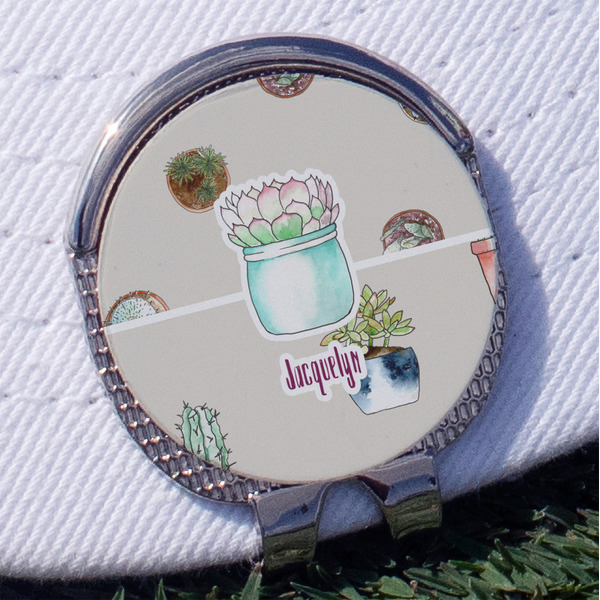 Custom Cactus Golf Ball Marker - Hat Clip