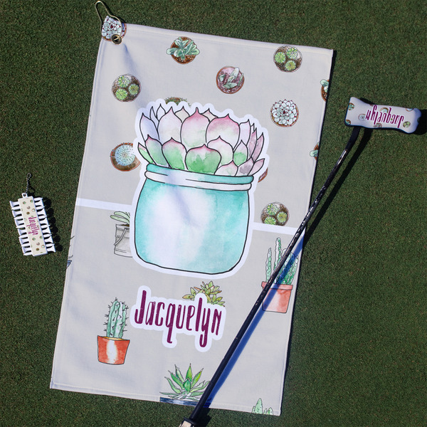 Custom Cactus Golf Towel Gift Set (Personalized)