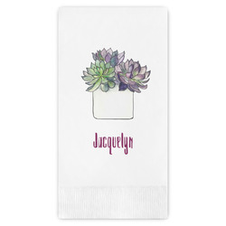 Cactus Guest Napkins - Full Color - Embossed Edge (Personalized)