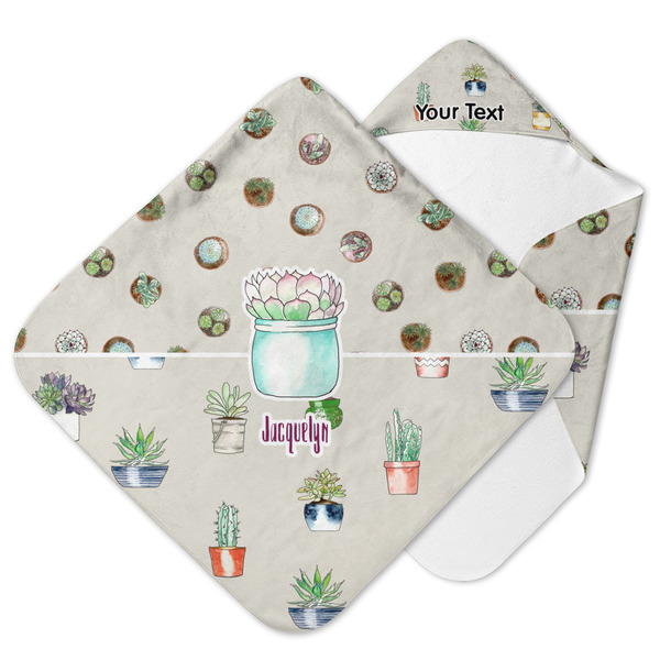 Custom Cactus Hooded Baby Towel (Personalized)