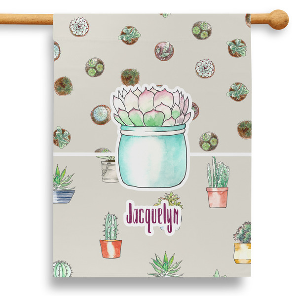 Custom Cactus 28" House Flag (Personalized)