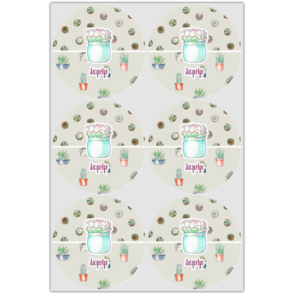 Cactus Icing Circle - Large - Set of 6