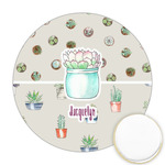 Cactus Printed Cookie Topper - Round (Personalized)