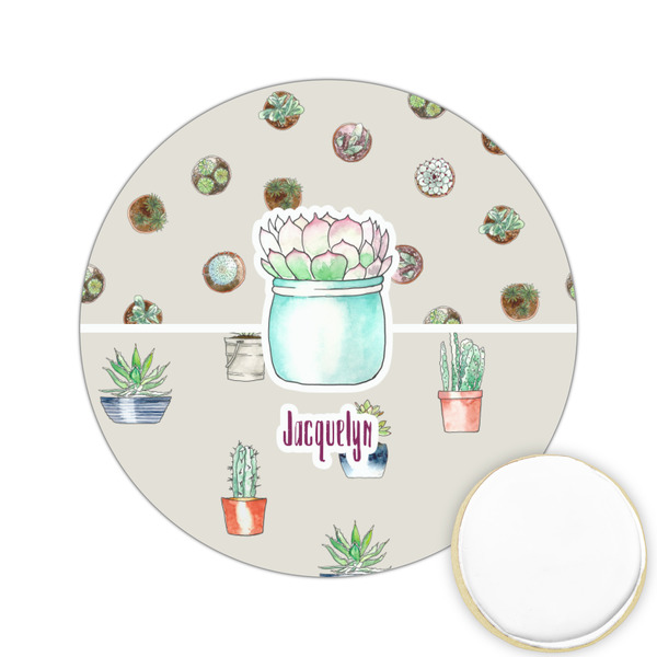 Custom Cactus Printed Cookie Topper - 2.15" (Personalized)